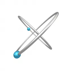 Cartoon Atom v1 001 Low-poly 3D model