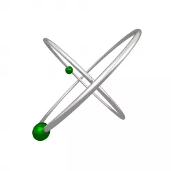 Cartoon Atom v1 002 Low-poly 3D model