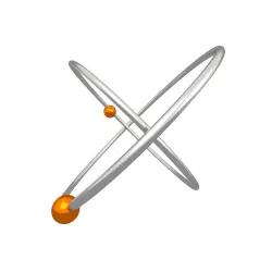 Cartoon Atom v1 004 Low-poly 3D model