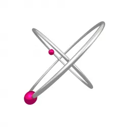 Cartoon Atom v1 005 Low-poly 3D model