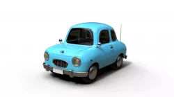 Cartoon Car Rig 3D model