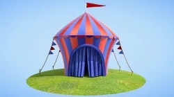 Cartoon Circus tent Big Top Arena Show 3D model
