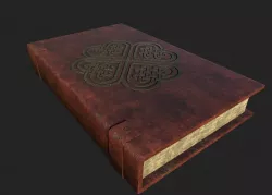 Celtic Medieval Book Low-poly 3D model