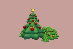 christmas tree Low-poly 3D model