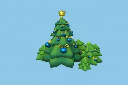 christmas tree Low-poly 3D model