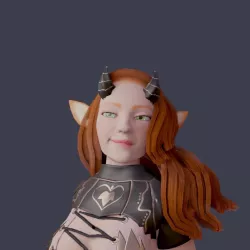 Ciara - satyr Low-poly 3D model