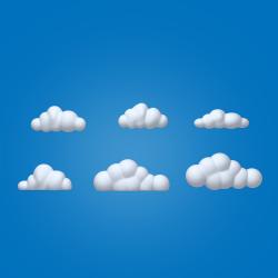 Clouds Cartoon 3D model