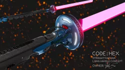 Code Hex - SciFi Katana 3D model