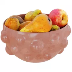 Conference Pears and Apples in a Round Decorative Vase 3D model
