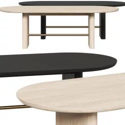 Crate and Barrel Oli Oval Dining Table 3D model