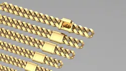 cuban chain and lock NEW  FASHION  STL  3D model
