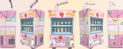 Cute Stylized Vending Machine PBR Low Poly Low-poly 3D model