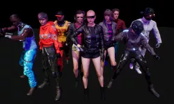 cyberpunk chars A  Low-poly 3D model
