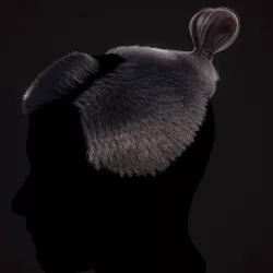 Cyberpunk Hairstyle 2 Low-poly 3D model