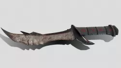 Daedric Dagger Low-poly 3D model