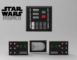 Darth Vader Chest box belt box  Armor ANH  STL file for 3d print 3D model