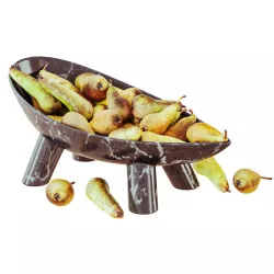 Decorative vase black marble with pears Conference 3D model