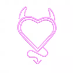 Devil Heart Emblem v1 001 Low-poly 3D model