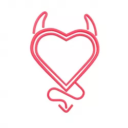 Devil Heart Emblem v1 002 Low-poly 3D model