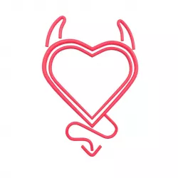 Devil Heart Emblem v1 003 Low-poly 3D model