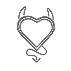 Devil Heart Emblem v1 004 Low-poly 3D model