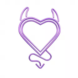 Devil Heart Emblem v1 005 Low-poly 3D model