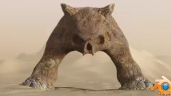 Devils Arch Desert Rock Formation Low-poly 3D model