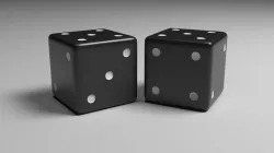 Dice Black and White 3D model