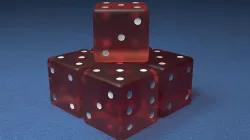 Dice Red and White 3D model