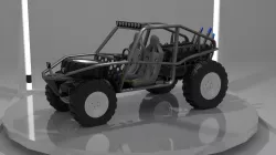 Dirty Buggy Low-poly 3D model
