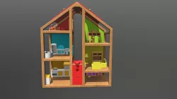 Dolls House Low-poly 3D model