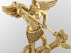 dragon hunt jewel pendant with gems 3d  3D model