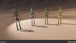 Droid Set Low-poly 3D model
