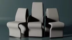 Enterprise D Ten Forward Chair 3D model