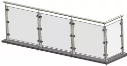 External Glass Balustrade 3D model