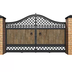 Fence with gate and wicket  3D model