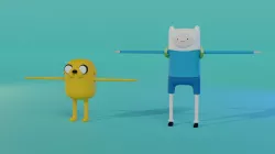 Finn and Jake - Adventure Time Low-poly 3D model