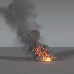 Fire Smoke Column 03 - VDB 3D model