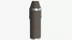 Flask with glasses leather cover 3D model