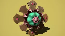 Flower floor wall lamp Low-poly 3D model