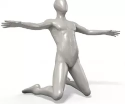 Football Goal Celebration Faceless Mannequin Low-poly 3D model