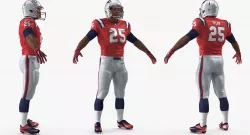 Football Player New England Patriots T-Pose 3D model