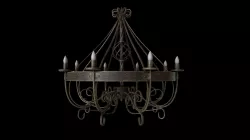 Forged Chandelier Low-poly 3D model