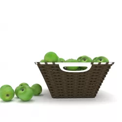 fruit basket apple  3D model
