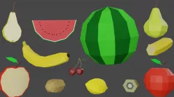 Fruit Pack Low-poly 3D model