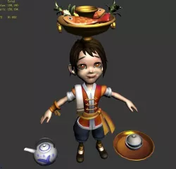 Game character character - clerk 3D model