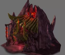 Game model - the house in the volcano 3D model