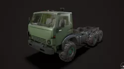 Gameready russian military truck Low-poly 3D model