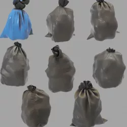 Garbage dusty bags 3D model