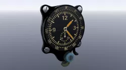 GERMAN CLOCK GAUGE Low-poly 3D model